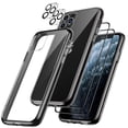 thumbnail image 1 of JETech 3 in 1 Case for iPhone 11 Pro 5.8-Inch, with 2-Pack Screen Protector and 2-Pack Camera Lens Protector, Full Coverage Tempered Glass Film, Shockproof Bumper Phone Cover (Black), 1 of 7