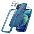thumbnail image 1 of JETech 3 in 1 Case for iPhone 12 Mini 5.4-Inch, with 2-Pack Screen Protector and 2-Pack Camera Lens Protector, Full Coverage Tempered Glass Film, Shockproof Bumper Phone Cover (Navy), 1 of 7