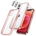 thumbnail image 1 of JETech 3 in 1 Case for iPhone 12 Mini 5.4-Inch, with 2-Pack Screen Protector and 2-Pack Camera Lens Protector, Full Coverage Tempered Glass Film, Shockproof Bumper Phone Cover (Rose Gold), 1 of 7