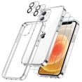 thumbnail image 1 of JETech 3 in 1 Case for iPhone 12 Mini 5.4-Inch, with 2-Pack Screen Protector and Camera Lens Protector, Non-Yellowing Shockproof Bumper Phone Cover, Full Coverage Tempered Glass Film (Clear), 1 of 7