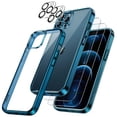 thumbnail image 1 of JETech 3 in 1 Case for iPhone 12 Pro Max 6.7-Inch, with 2-Pack Screen Protector and 2-Pack Camera Lens Protector, Full Coverage Tempered Glass Film, Shockproof Bumper Phone Cover (Navy), 1 of 7
