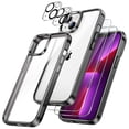 thumbnail image 1 of JETech 3 in 1 Case for iPhone 13 6.1-Inch, with 2-Pack Screen Protector and 2-Pack Camera Lens Protector, Full Coverage Tempered Glass Film, Shockproof Bumper Phone Cover (Black), 1 of 7