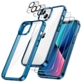 thumbnail image 1 of JETech 3 in 1 Case for iPhone 13 6.1-Inch, with 2-Pack Screen Protector and 2-Pack Camera Lens Protector, Full Coverage Tempered Glass Film, Shockproof Bumper Phone Cover (Navy), 1 of 7