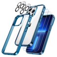 thumbnail image 1 of JETech 3 in 1 Case for iPhone 13 Pro 6.1-Inch, with 2-Pack Screen Protector and 2-Pack Camera Lens Protector, Full Coverage Tempered Glass Film, Shockproof Bumper Phone Cover (Navy), 1 of 7