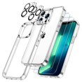 thumbnail image 1 of JETech 3 in 1 Case for iPhone 13 Pro 6.1-Inch, with 2-Pack Screen Protector and 2-Pack Camera Lens Protector, Non-Yellowing Shockproof Bumper Phone Cover, Full Coverage Tempered Glass Film (Clear), 1 of 7