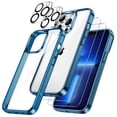 thumbnail image 1 of JETech 3 in 1 Case for iPhone 13 Pro Max 6.7-Inch, with 2-Pack Screen Protector and 2-Pack Camera Lens Protector, Full Coverage Tempered Glass Film, Shockproof Bumper Phone Cover (Navy), 1 of 7