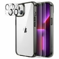 thumbnail image 1 of JETech [3 in 1] Case for iPhone 14 6.1-Inch, with 2-Pack Screen Protector and 2-Pack Camera Lens Protector, Full Coverage Tempered Glass Film, Shockproof Bumper Phone Cover (Black), 1 of 7