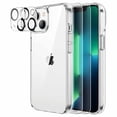 thumbnail image 1 of JETech [3 in 1] Case for iPhone 14 6.1-Inch, with 2-Pack Screen Protector and 2-Pack Camera Lens Protector, Full Coverage Tempered Glass Film, Shockproof Bumper Phone Cover (Clear), 1 of 6