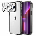 thumbnail image 1 of JETech [3 in 1] Case for iPhone 14 Pro 6.1-Inch, with 2-Pack Screen Protector and 2-Pack Camera Lens Protector, Full Coverage Tempered Glass Film, Shockproof Bumper Phone Cover (Black), 1 of 7