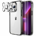 thumbnail image 1 of JETech [3 in 1] Case for iPhone 14 Pro Max 6.7-Inch, with 2-Pack Screen Protector and 2-Pack Camera Lens Protector, Full Coverage Tempered Glass Film, Shockproof Bumper Phone Cover (Black), 1 of 7