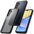 thumbnail image 1 of JETech 3 in 1 Matte Case for Samsung Galaxy A15 5G / 4G 6.5-Inch with 2-Pack Tempered Glass Screen Protector, Translucent Frosted Shockproof Phone Cover with Camera Protection (Black), 1 of 6