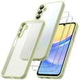 thumbnail image 1 of JETech 3 in 1 Matte Case for Samsung Galaxy A15 5G / 4G 6.5-Inch with 2-Pack Tempered Glass Screen Protector, Translucent Frosted Shockproof Phone Cover with Camera Protection (Lime), 1 of 6