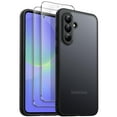 thumbnail image 1 of JETech 3 in 1 Matte Case for Samsung Galaxy A36 5G with 2-Pack Tempered Glass Screen Protector, Translucent Frosted Shockproof Phone Cover with Camera Protection (Black), 1 of 6