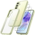 thumbnail image 1 of JETech 3 in 1 Matte Case for Samsung Galaxy A55 5G with 2-Pack Tempered Glass Screen Protector, Translucent Frosted Shockproof Phone Cover with Camera Protection (Lime), 1 of 6