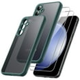 thumbnail image 1 of JETech 3 in 1 Matte Case for Samsung Galaxy S23 FE 6.4-Inch with 2-Pack Tempered Glass Screen Protector, Translucent Frosted Shockproof Phone Cover with Camera Protection (Midnight Green), 1 of 7