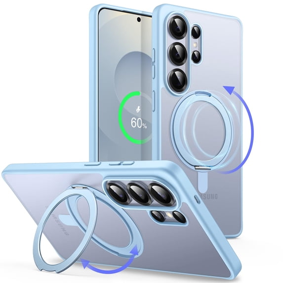 JETech 360 Degree Rotatable Ring Case for Samsung Galaxy S26 Ultra, Compatible with MagSafe (Omphalodes)