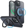 thumbnail image 1 of JETech 360 Degree Rotatable Ring Case for iPhone 15 Plus 6.7-Inch Compatible with MagSafe, Slim Shockproof Phone Cover with Stand & Ring Holder (Black), 1 of 6