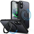 thumbnail image 1 of JETech 360 Degree Rotatable Ring Case for iPhone 17 6.3-Inch with Camera Control Button, Compatible with MagSafe Phone Cover (Black), 1 of 7
