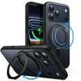 thumbnail image 1 of JETech 360 Degree Rotatable Ring Case for iPhone 17 Pro 6.3-Inch with Camera Control Button, Compatible with MagSafe (Black), 1 of 7