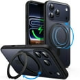 thumbnail image 1 of JETech 360 Degree Rotatable Ring Case for iPhone 17 Pro Max 6.9-Inch with Camera Control Button, Compatible with MagSafe (Black), 1 of 7