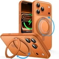 thumbnail image 1 of JETech 360 Degree Rotatable Ring Case for iPhone 17 Pro Max 6.9-Inch with Camera Control Button, Compatible with MagSafe (Orange), 1 of 7