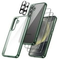 thumbnail image 1 of JETech 5 in 1 Case for Samsung Galaxy S24 5G with 2-Pack Each Tempered Glass Screen Protector and Camera Lens Protector, Non-Yellowing Shockproof Bumper Phone Cover (Green), 1 of 7