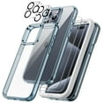 thumbnail image 1 of JETech 5 in 1 Case for iPhone 15 Pro 6.1-Inch with 2-Pack Each Tempered Glass Screen Protector and Camera Lens Protector, Non-Yellowing Shockproof Bumper Phone Cover (Blue), 1 of 7