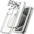 thumbnail image 1 of JETech 5 in 1 Case for iPhone 15 Pro Max 6.7-Inch with 2-Pack Each Tempered Glass Screen Protector and Camera Lens Protector, Non-Yellowing Shockproof Bumper Phone Cover (Clear), 1 of 7