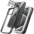 thumbnail image 1 of JETech 5 in 1 Case for iPhone 15 Pro Max 6.7-Inch with 2-Pack Each Tempered Glass Screen Protector and Camera Lens Protector, Non-Yellowing Shockproof Bumper Phone Cover (Black), 1 of 7