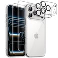 thumbnail image 1 of JETech 5 in 1 Case for iPhone 17 Pro 6.3-Inch with 2 Pack Each Tempered Glass Screen Protectors and Camera Lens Protectors, Non-Yellowing Shockproof Bumper Phone Cover (Clear), 1 of 5