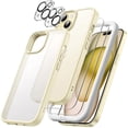 thumbnail image 1 of JETech 5 in 1 Matte Case for iPhone 15 Plus 6.7-Inch with 2-Pack Each Tempered Glass Screen Protector and Camera Lens Protector, Translucent Back Shockproof Phone Cover (Yellow), 1 of 7