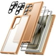 thumbnail image 1 of JETech 5 in 1 Matte Case for Samsung Galaxy S24 Ultra 5G with 2-Pack Screen Protector and Camera Lens Protector, Translucent Back Protective Phone Cover, Tempered Glass Film (Titanium Orange), 1 of 7