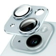 thumbnail image 1 of JETech Camera Lens Protector for iPhone 15 6.1-Inch and iPhone 15 Plus 6.7-Inch, Full Coverage 9H Tempered Glass Ring Cover, Matte Metal Plate, Case Friendly, 1-Pack (Blue), 1 of 7