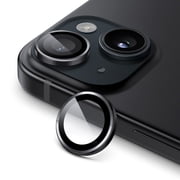 JETech Camera Lens Protector for iPhone 15 6.1-Inch and iPhone 15 Plus 6.7-Inch, 9H Tempered Glass Metal Individual Ring Cover, HD Clear, 2-Pack (Midnight)