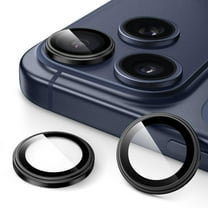 JETech Camera Lens Protector for iPhone 17 Pro 6.3-Inch and iPhone 17 Pro Max 6.9-Inch, 1:1 Invisible Fit, 9H Tempered Glass Metal Individual Ring Cover, HD Clear, 1 Set (Black)
