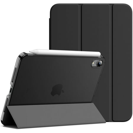 JETech Case Compatible with iPad Mini 6 (8.3-Inch, 2021 Model, 6th Generation), Slim Stand Hard Back Shell Smart Cover with Auto Wake/Sleep (Black)