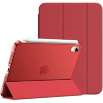 JETech Case Compatible with iPad Mini 6 (8.3-Inch, 2021 Model, 6th Generation), Slim Stand Hard Back Shell Smart Cover with Auto Wake/Sleep (Red)