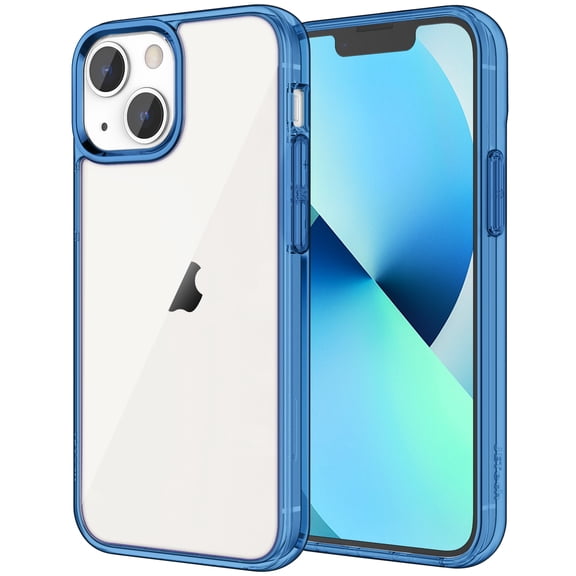 JETech Case Compatible with iPhone 13 Mini 5.4-Inch, Shockproof Phone Bumper Cover, Anti-Scratch Clear Back (Blue)