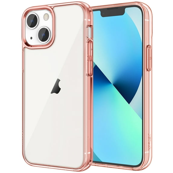 JETech Case Compatible with iPhone 13 Mini 5.4-Inch, Shockproof Phone Bumper Cover, Anti-Scratch Clear Back (Rose Gold)