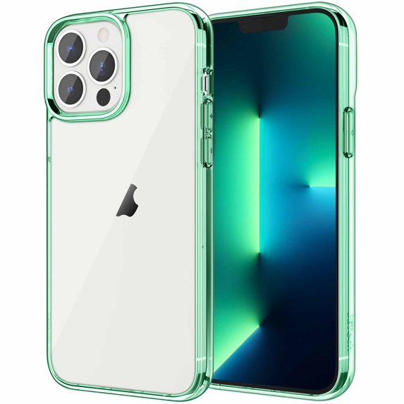 JETech Case Compatible with iPhone 13 Pro 6.1-Inch, Shockproof Phone Bumper Cover, Anti-Scratch Clear Back (Midnight Green)