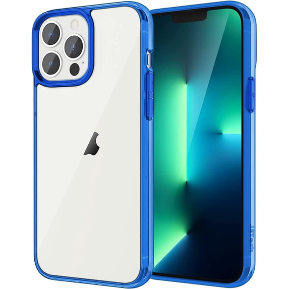 JETech Case Compatible with iPhone 13 Pro Max 6.7-Inch, Shockproof Phone Bumper Cover, Anti-Scratch Clear Back (Blue)