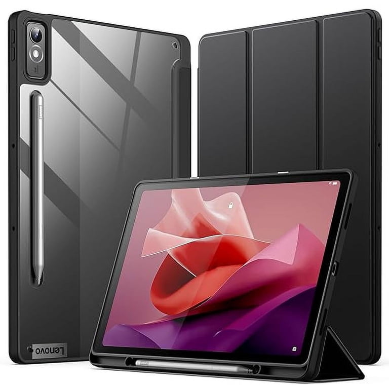 JETech Case for Lenovo Tab P12 12.7-Inch with Stylus Holder, Clear 
