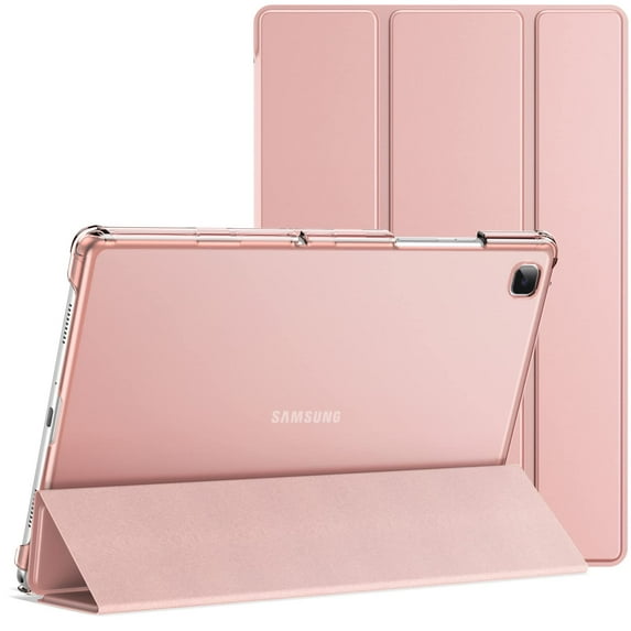 JETech Case for Samsung Galaxy Tab A7 10.4-Inch 2020 (SM-T500/T505/T507), NOT for Tab A7 Lite, Slim Translucent Back Tri-Fold Folio Stand Protective Tablet Cover, Auto Wake/Sleep (Rose Gold)
