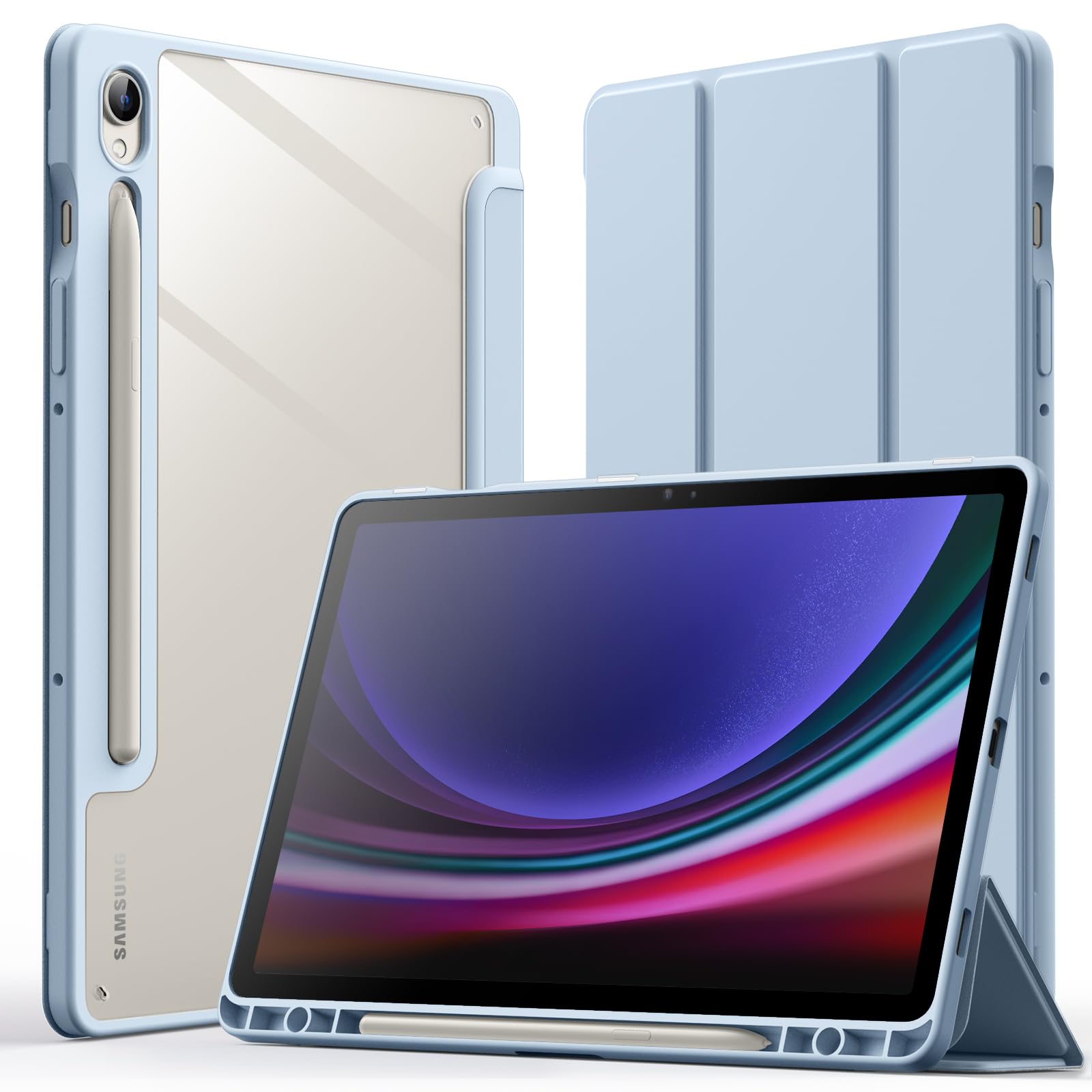 JETech Case for Samsung Galaxy Tab S9 11-Inch with S Pen Holder, Clear ...