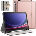 thumbnail image 1 of JETech Case for Samsung Galaxy Tab S9 11-Inch with S Pen Holder, PU Leather Business Folio Stand Protective Tablet Cover with Pocket & Straps, Auto Wake/Sleep, Multi-Angle Viewing (Rose Gold), 1 of 6