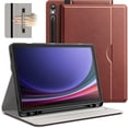 thumbnail image 1 of JETech Case for Samsung Galaxy Tab S9 11-Inch with S Pen Holder, PU Leather Business Folio Stand Protective Tablet Cover with Pocket & Straps, Auto Wake/Sleep, Multi-Angle Viewing (Brown), 1 of 6