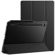 JETech Case for Samsung Galaxy Tab S9 11-Inch, Translucent Back Tri-Fold Stand Protective Tablet Cover, Support S Pen Charging, Auto Wake/Sleep Black