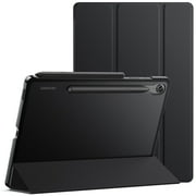 JETech Case for Samsung Galaxy Tab S10 FE / S9 FE 10.9-Inch, Slim Translucent Back Tri-Fold Stand Protective Tablet Cover, Support S Pen Charging, Auto Wake/Sleep (Black)