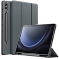 thumbnail image 1 of JETech Case for Samsung Galaxy Tab S9 FE+ / S9 FE Plus 12.4-Inch with S Pen Holder, Soft TPU Tri-Fold Stand Protective Tablet Cover, Support S Pen Charging, Auto Wake/Sleep (Gray), 1 of 6