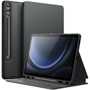 JETech Case for Samsung Galaxy Tab S9 FE+ / S9 FE Plus 12.4-Inch with S Pen Holder, Slim Folio Stand Protective Tablet Cover, Multi-Angle Viewing (Black)